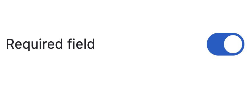 Required field setting in the document editor.